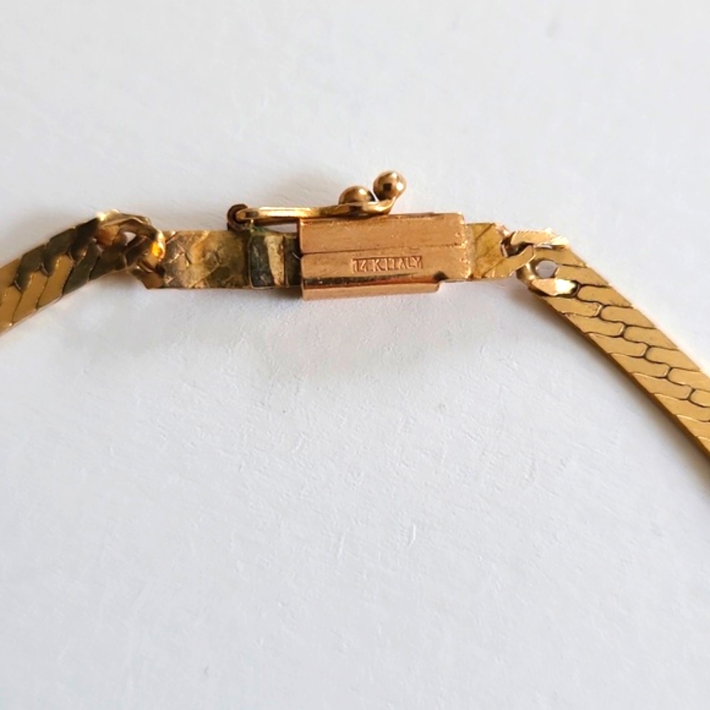 14K Gold Herringbone Bracelet - Picture 4 of 5